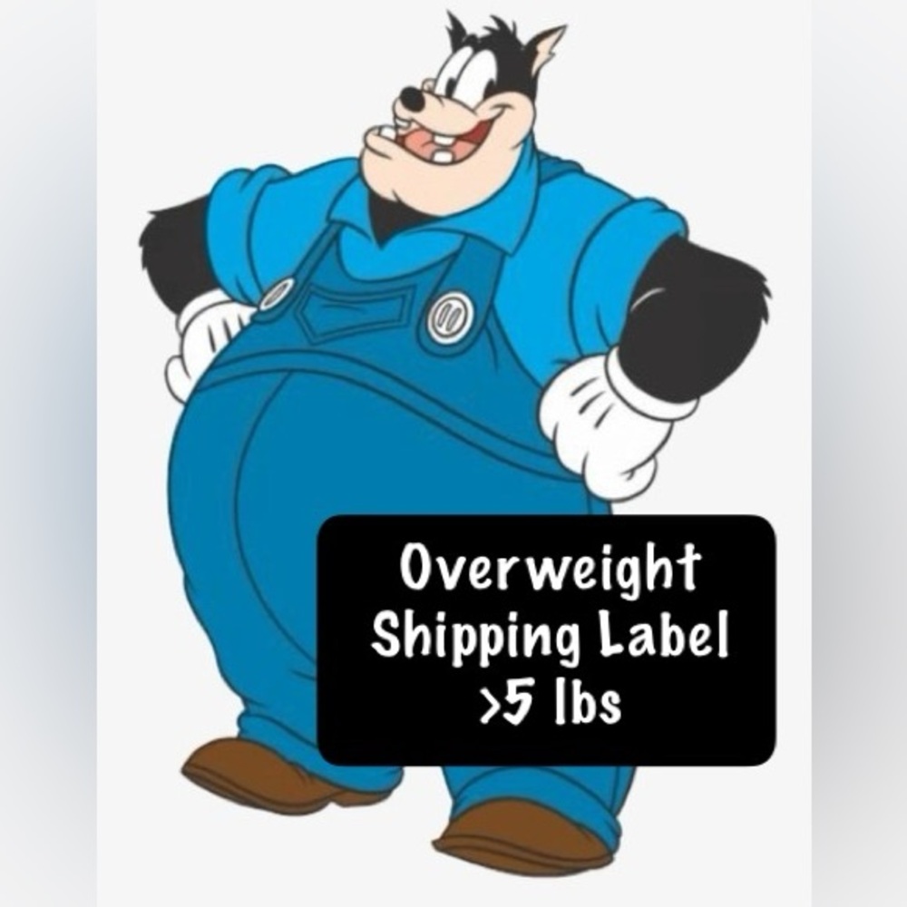 Overweight Shipping Label for packages more than 5 lbs